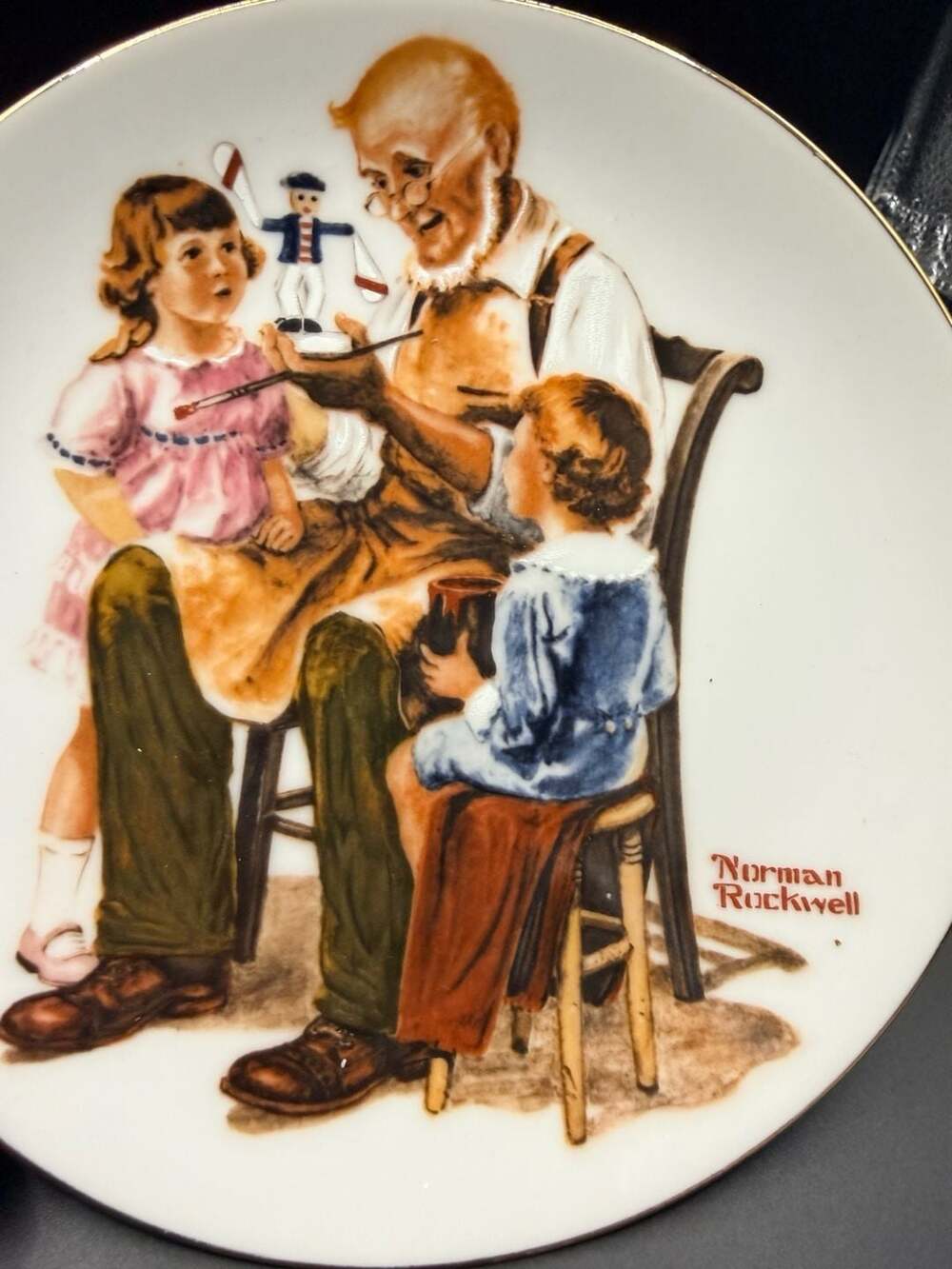 Lot of 4 Norman Rockwell 1982 Collector's Plate Vintage
